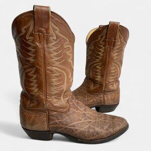 Justin Men's Western Boots Vintage Elephant Exotic Leather Cowboy 8.5 D